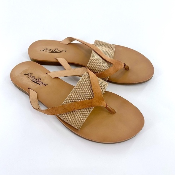 Lucky Brand Tan Gold Sandals Size 5.5 M - Picture 7 of 8
